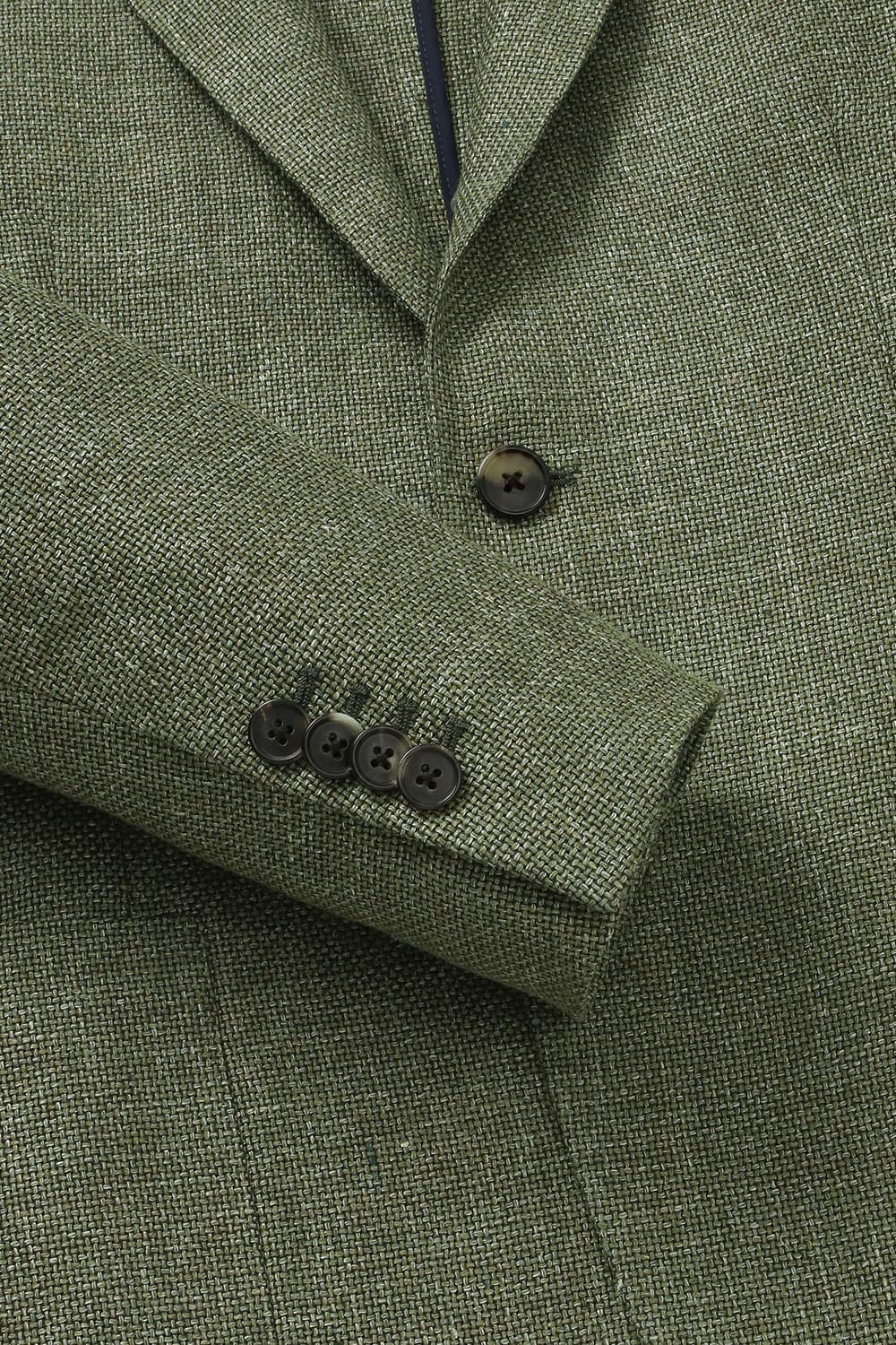 SALENTO 린넨 혼방 209 그린 테일러드 자켓