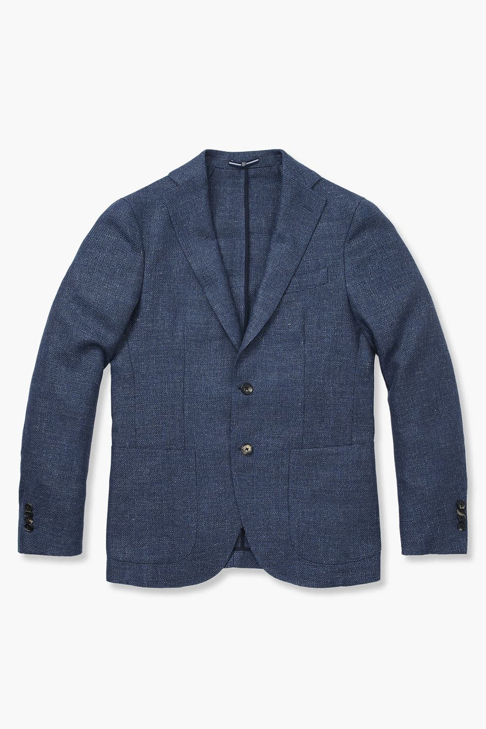 SALENTO 린넨 혼방 209 네이비 테일러드 자켓
