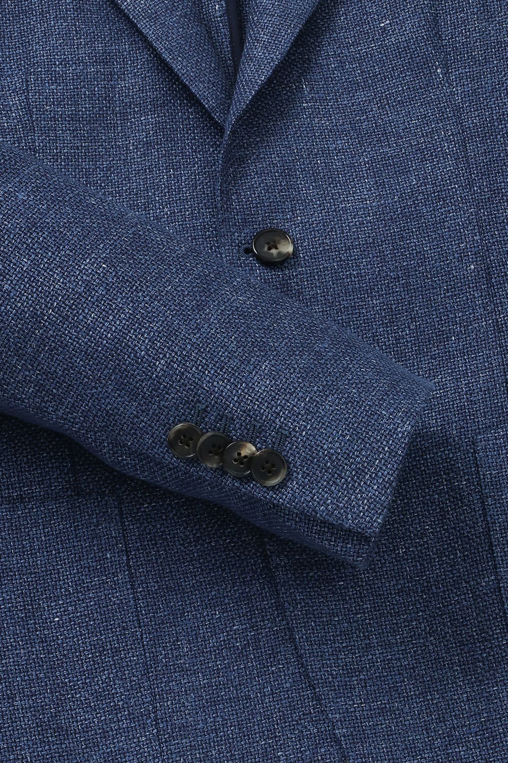 SALENTO 린넨 혼방 209 네이비 테일러드 자켓