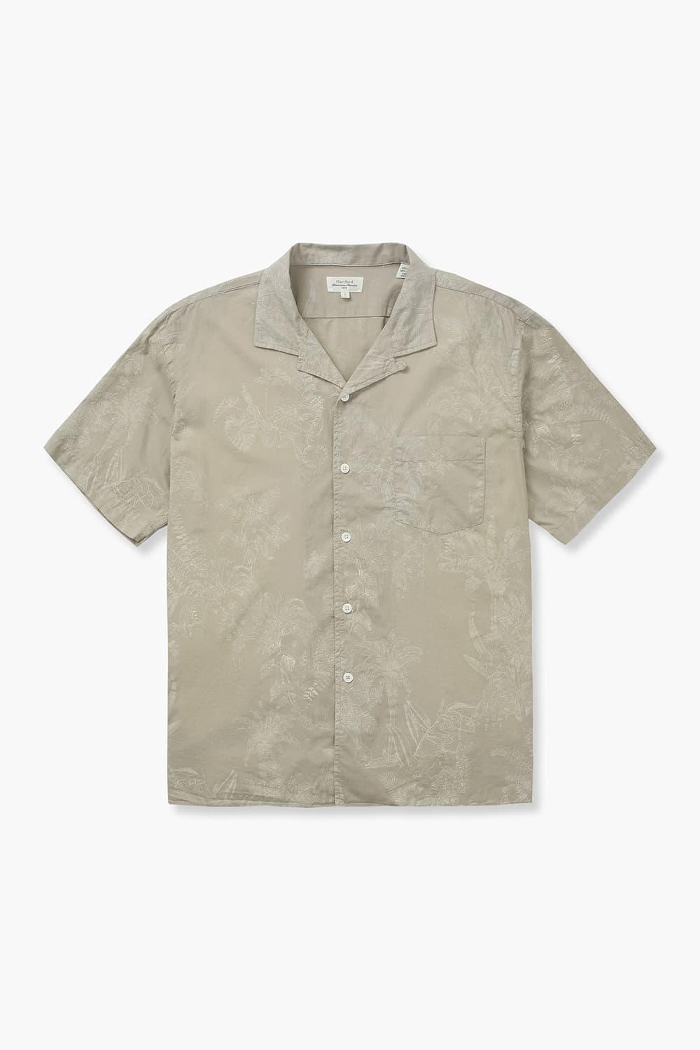 코튼 웨스턴 포켓 테일러드 카라 016 라이트카키 반소매 셔츠