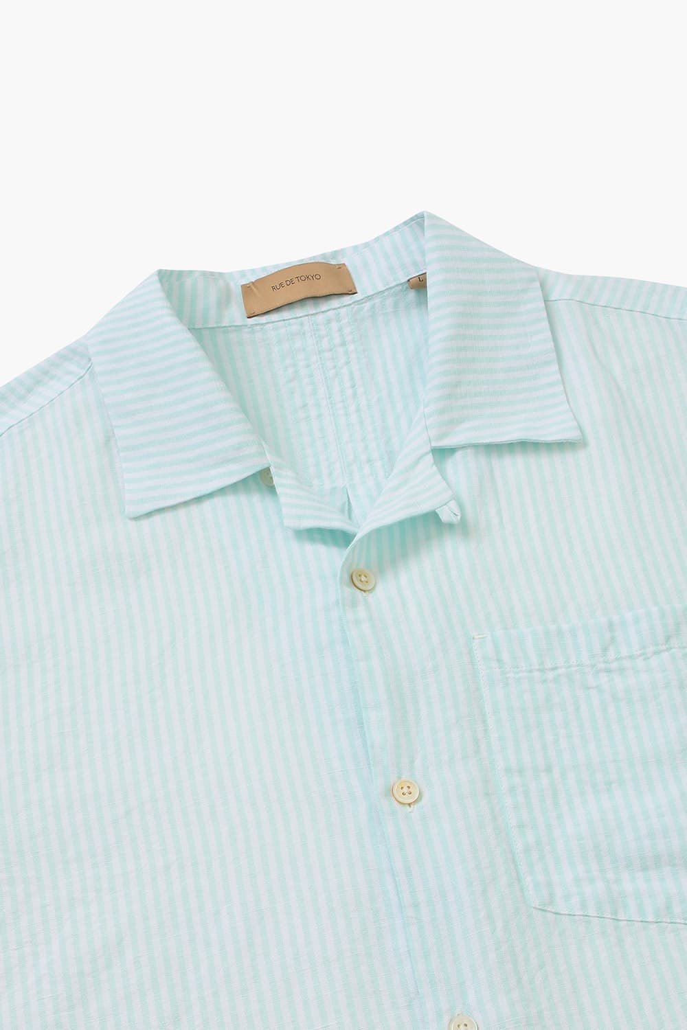 SETH 린넨 스트라이프 테일러드 카라 004 라이트그린 셔츠
