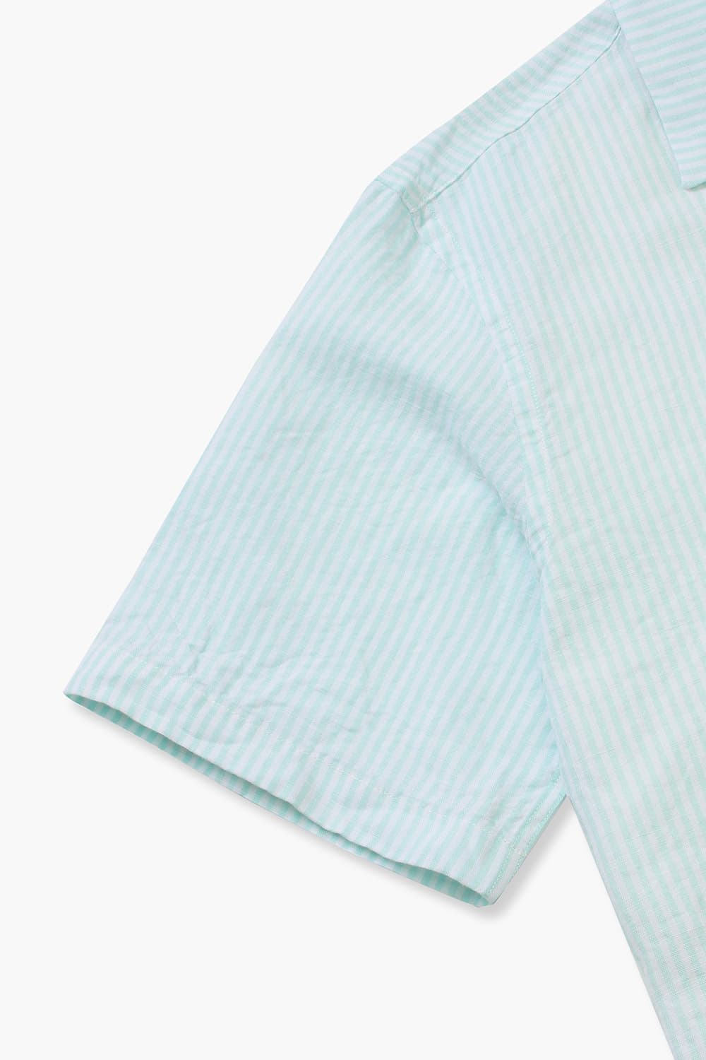 SETH 린넨 스트라이프 테일러드 카라 004 라이트그린 셔츠