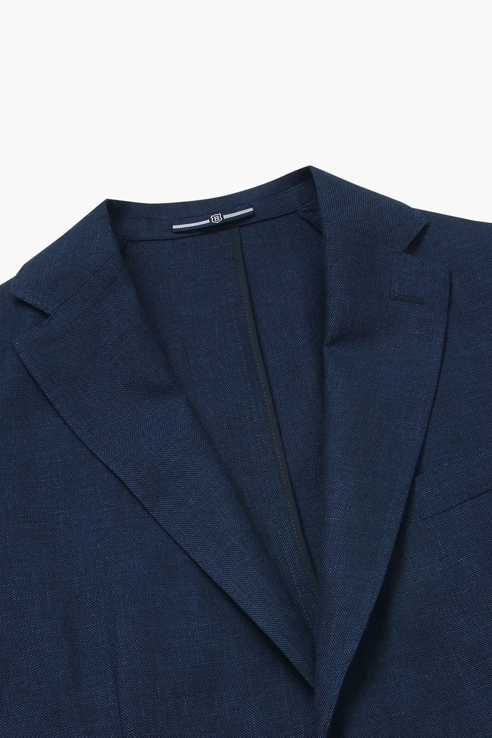 린넨 혼방 네이비 테일러드 자켓