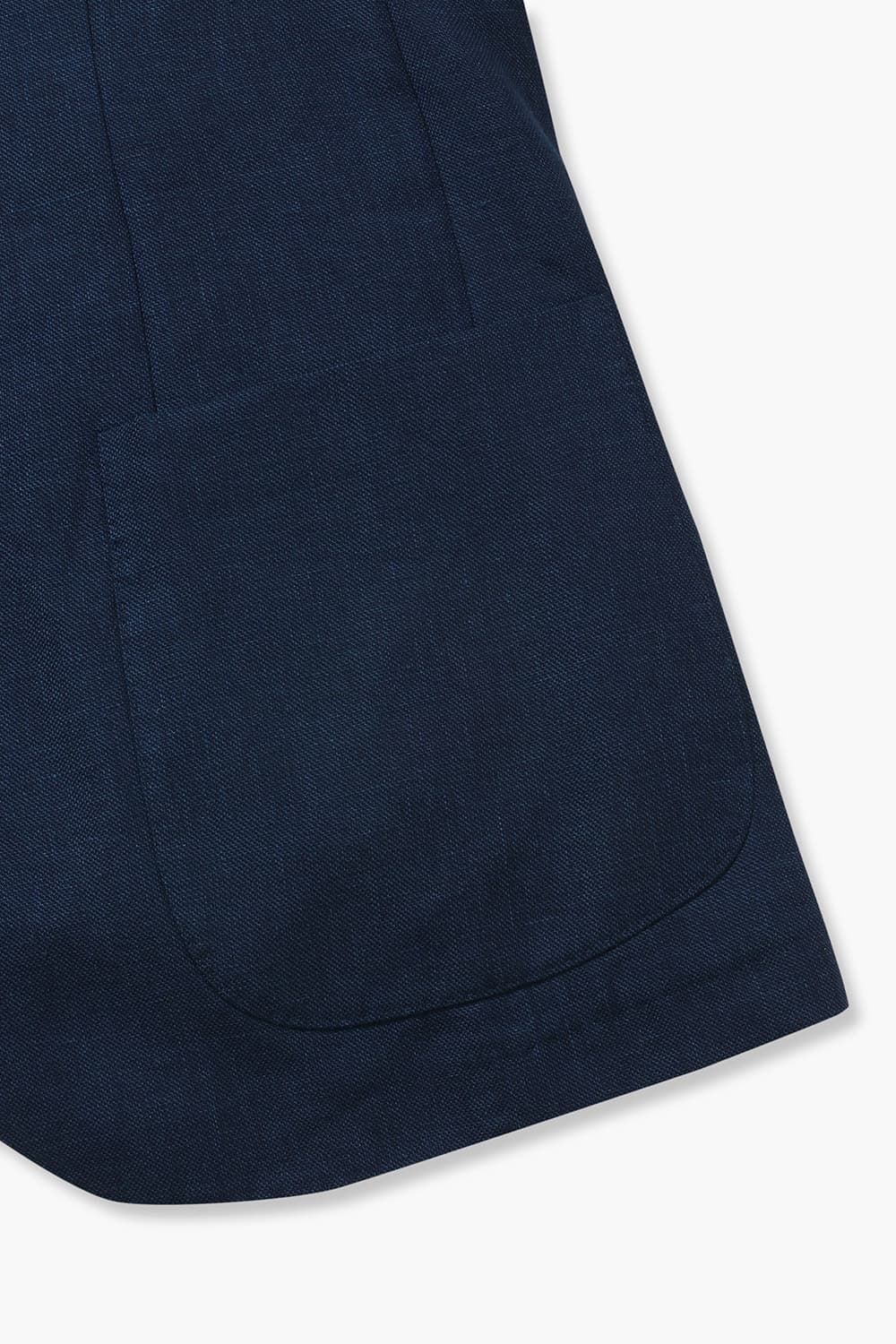 린넨 혼방 네이비 테일러드 자켓