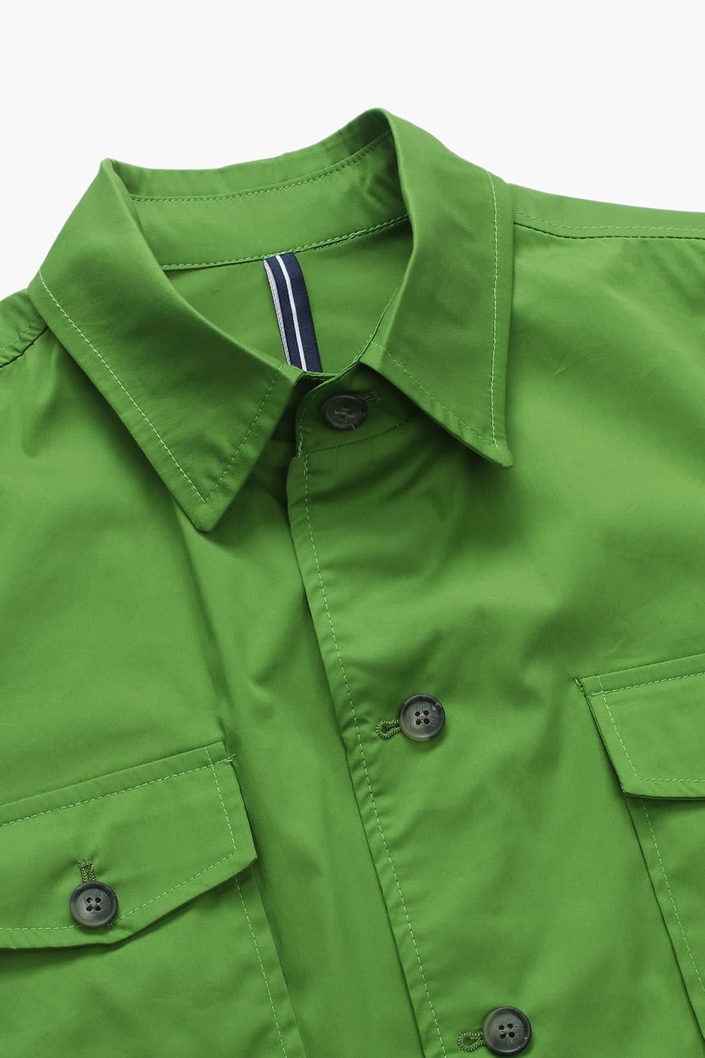 코튼 셔츠형 그린 캐주얼 자켓