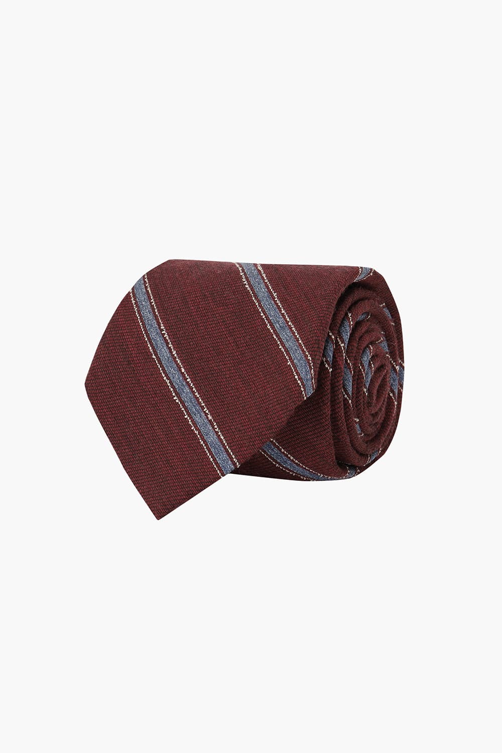 울 실크 혼방 스트라이프 108 레드 넥타이