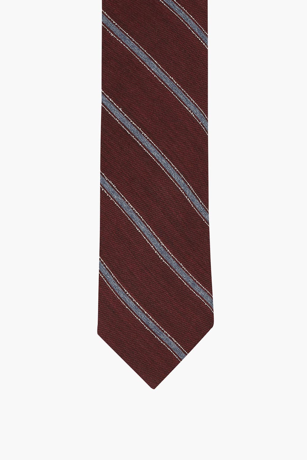 울 실크 혼방 스트라이프 108 레드 넥타이