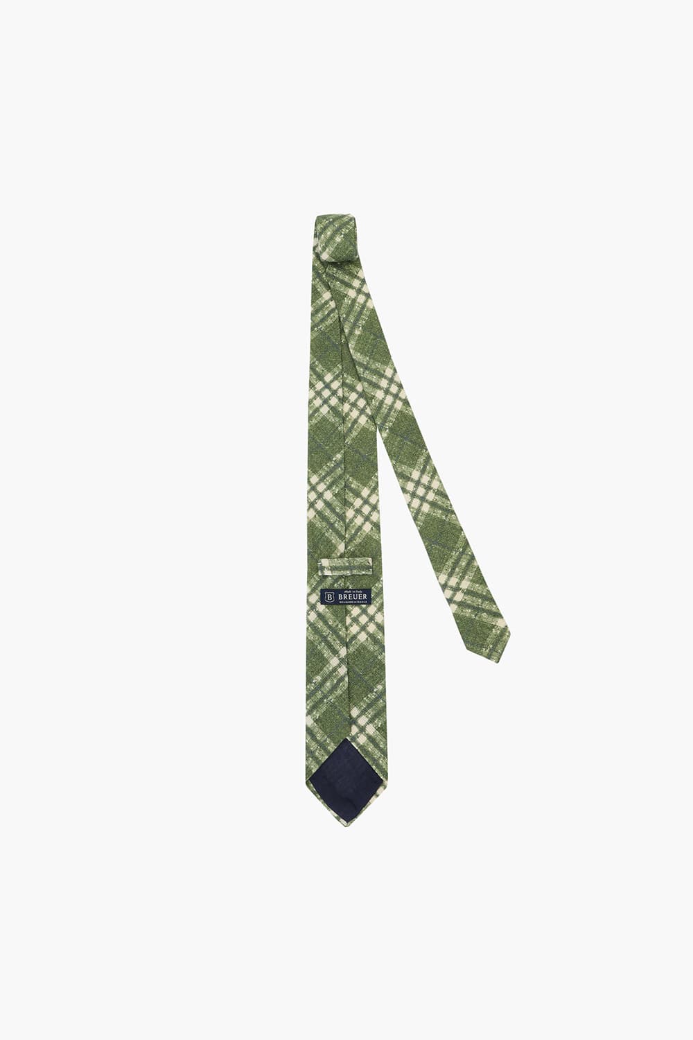 울 실크 혼방 타탄 체크 106 그린 넥타이
