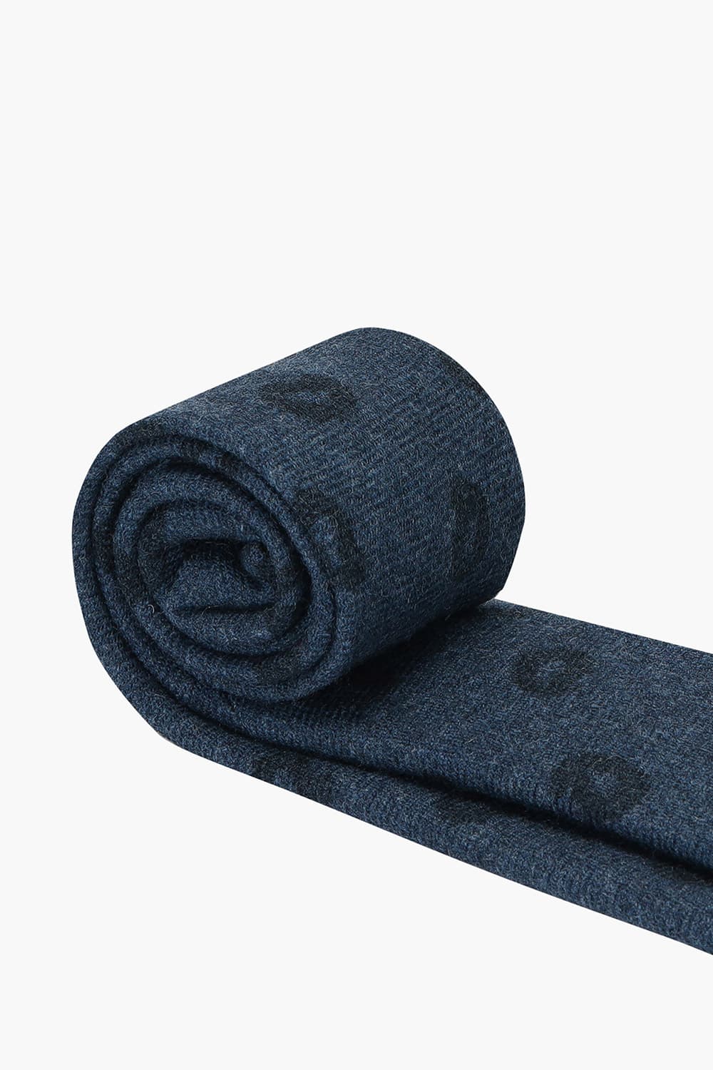 울 일러스트 패턴 113 다크네이비 넥타이