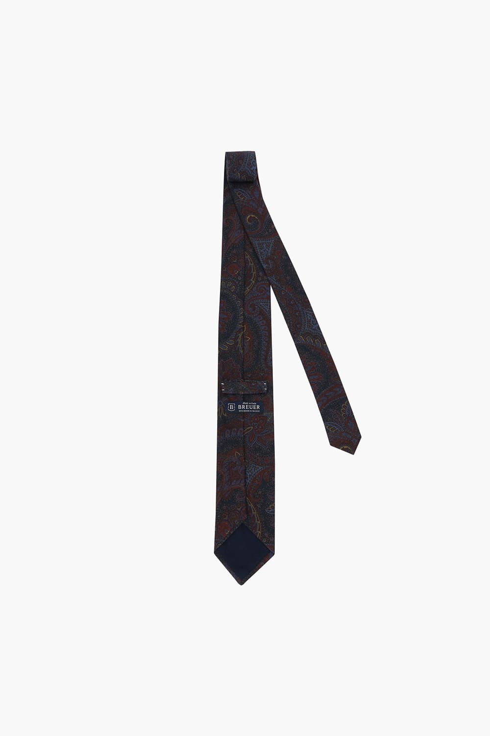 울 기하학 패턴 111 다크네이비 넥타이