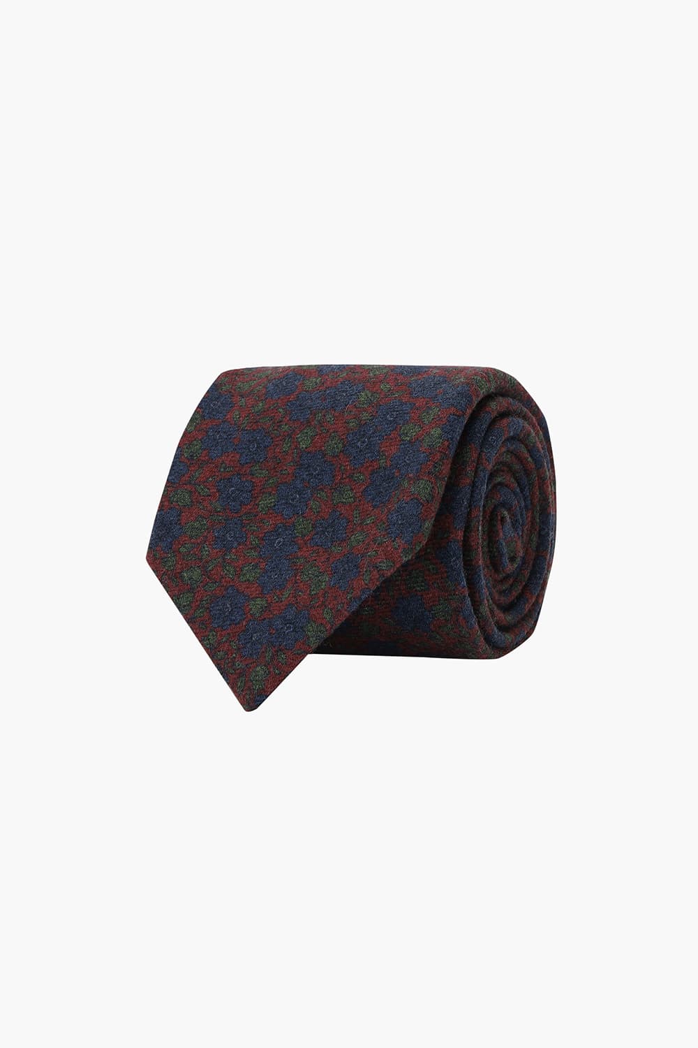 울 기하학 패턴 109 버건디 넥타이
