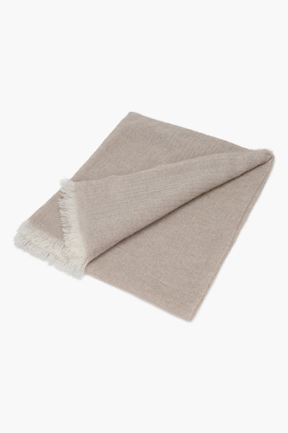 캐시미어 스몰 프린지 101 베이지 머플러