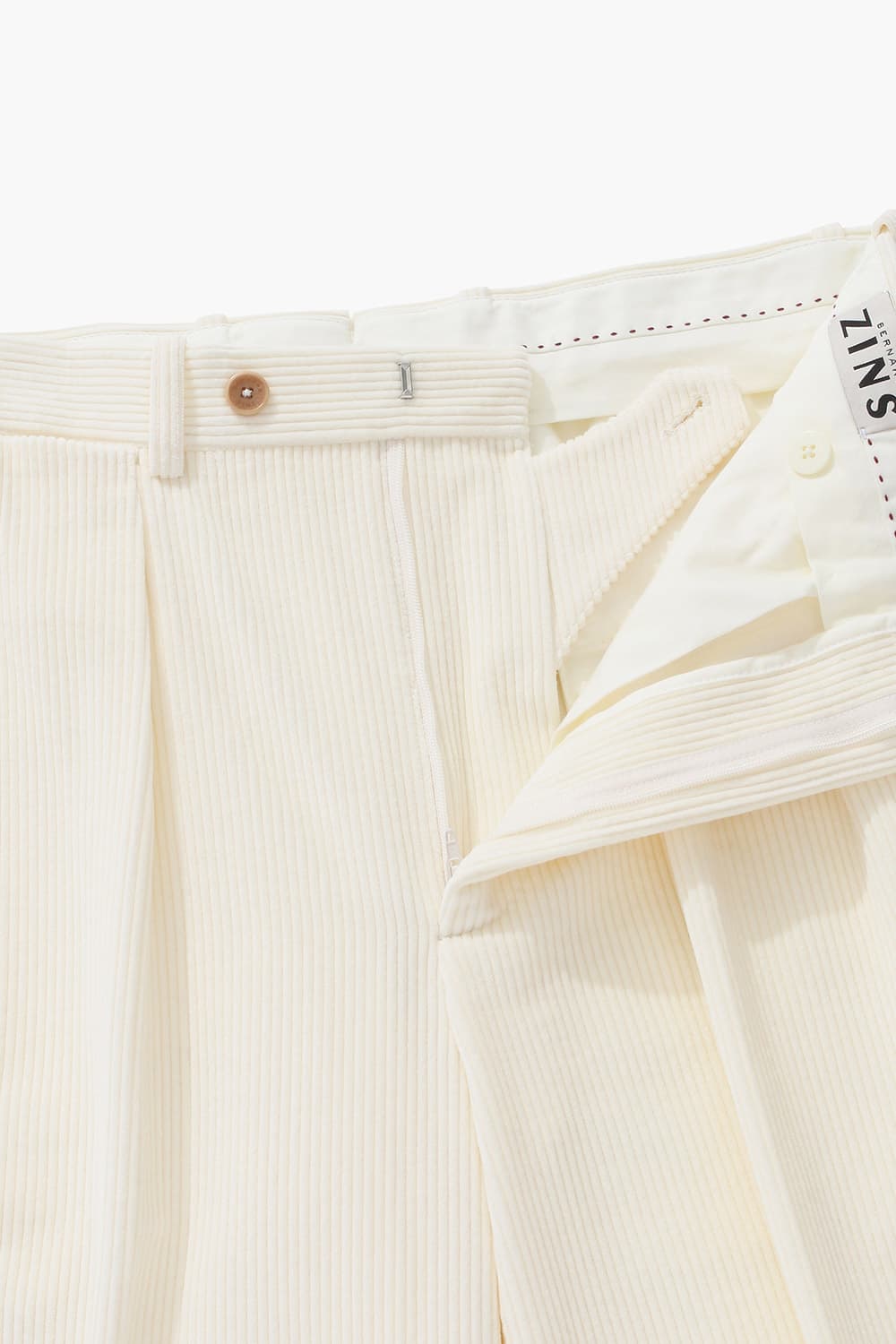 BAC J 코튼 코듀로이 와이드 103 아이보리 캐주얼 팬츠