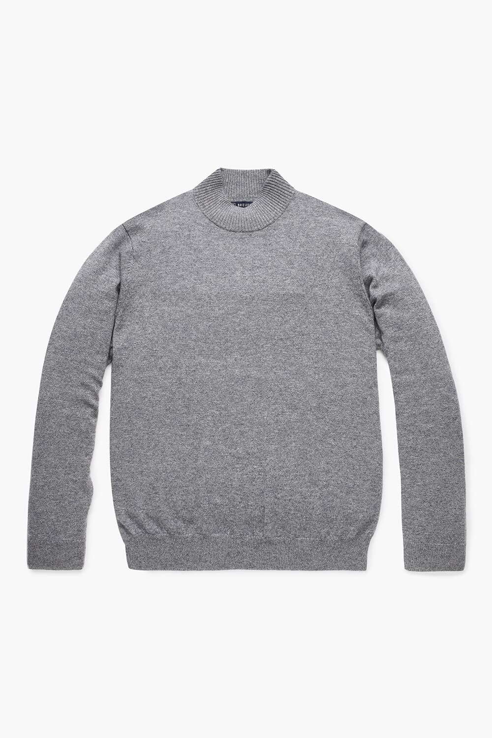 캐시미어 헨리넥 그레이 긴소매 니트