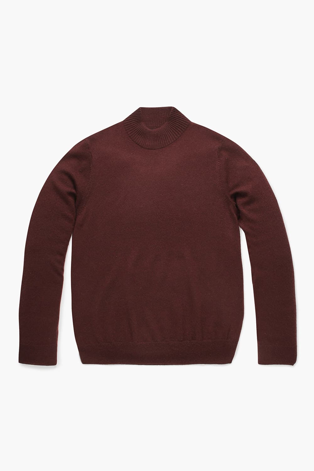 WS 캐시미어 헨리넥 804 버건디 긴소매 니트