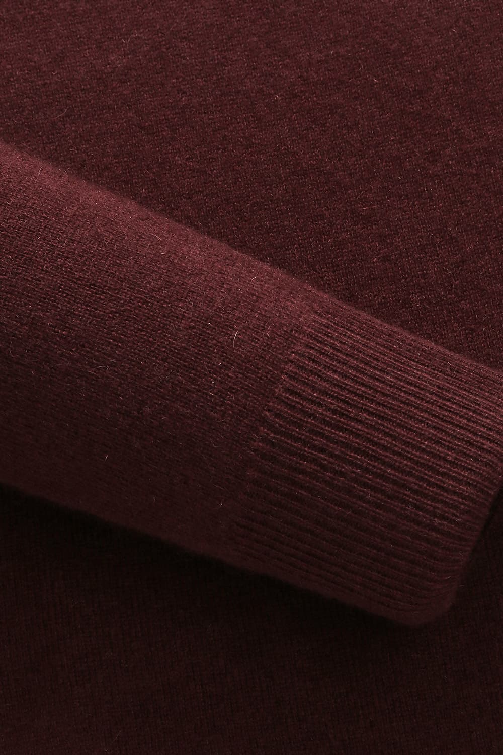 WS 캐시미어 헨리넥 804 버건디 긴소매 니트