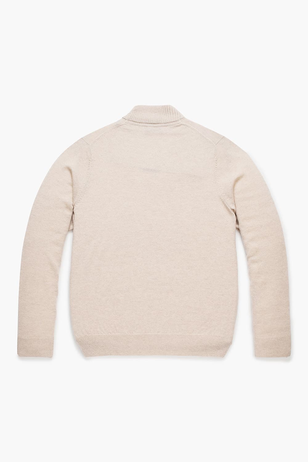 캐시미어 헨리넥 라이트베이지 긴소매 니트