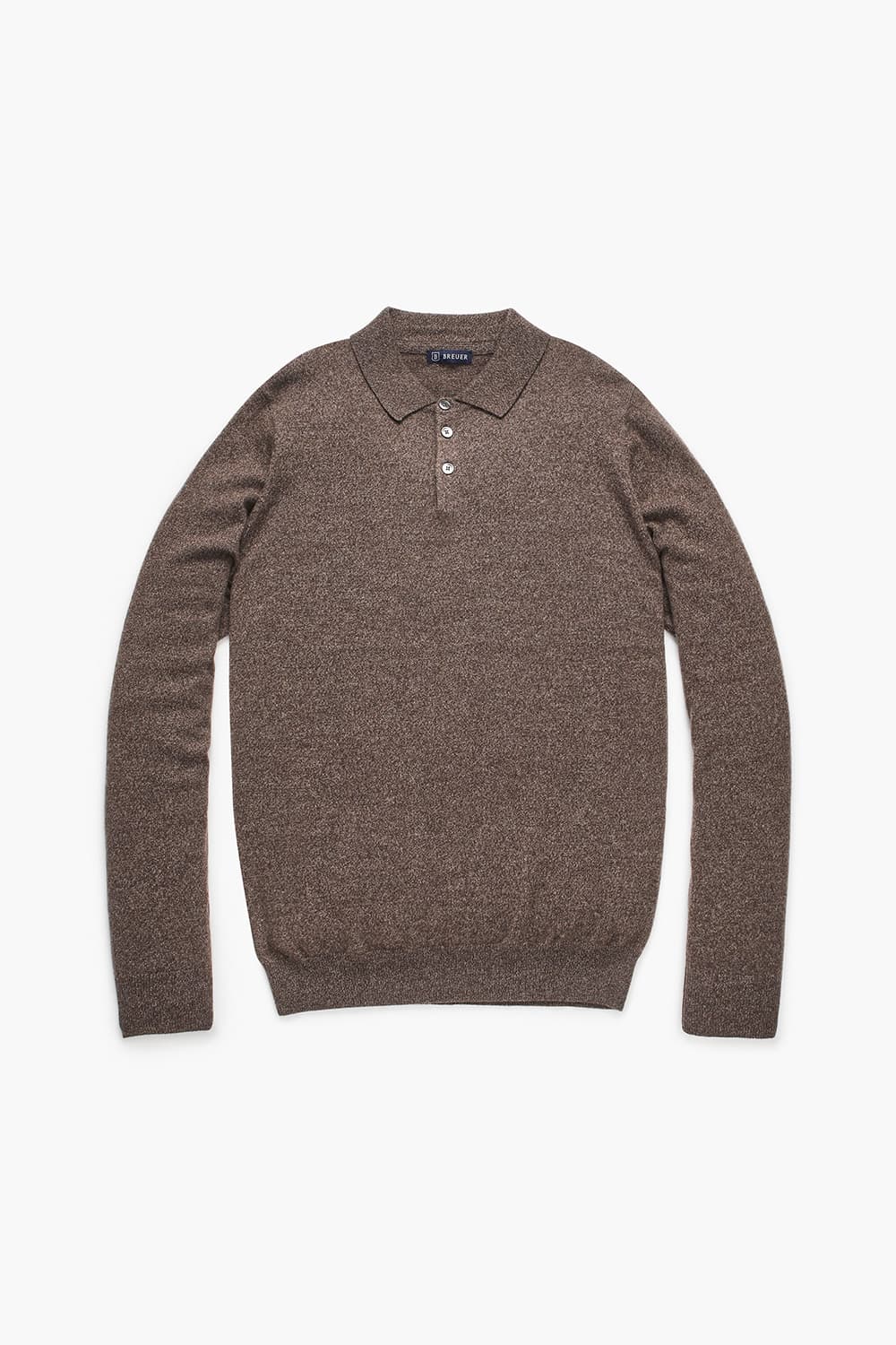 캐시미어 폴로 다크브라운 긴소매 니트