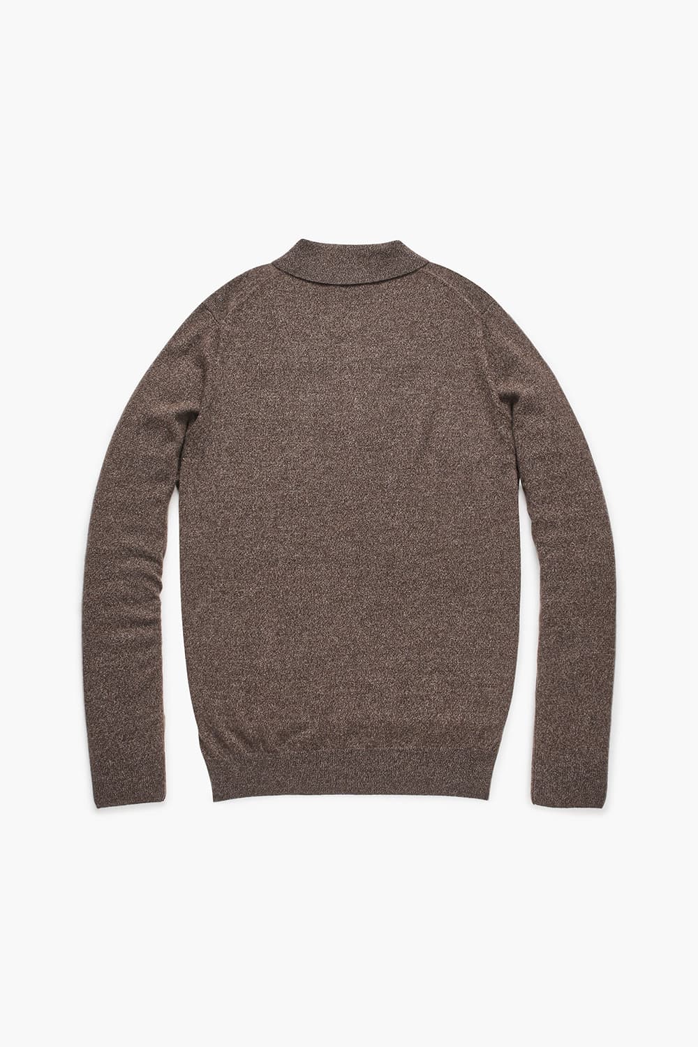 캐시미어 폴로 다크브라운 긴소매 니트