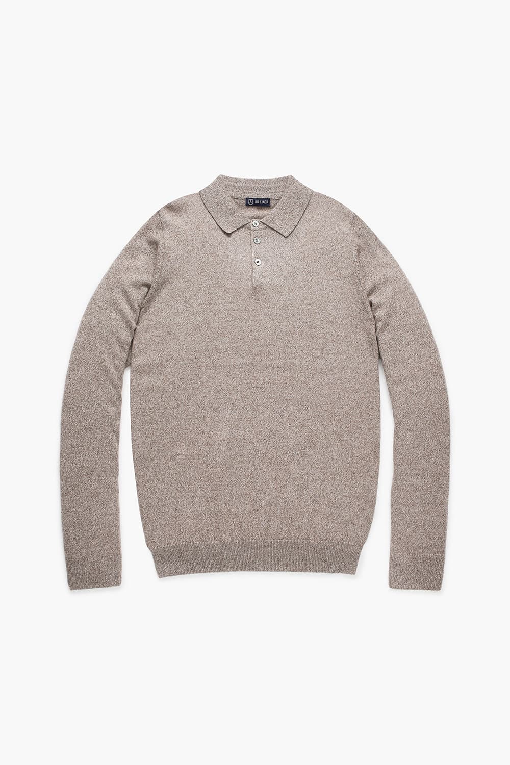 캐시미어 폴로 브라운 긴소매 니트