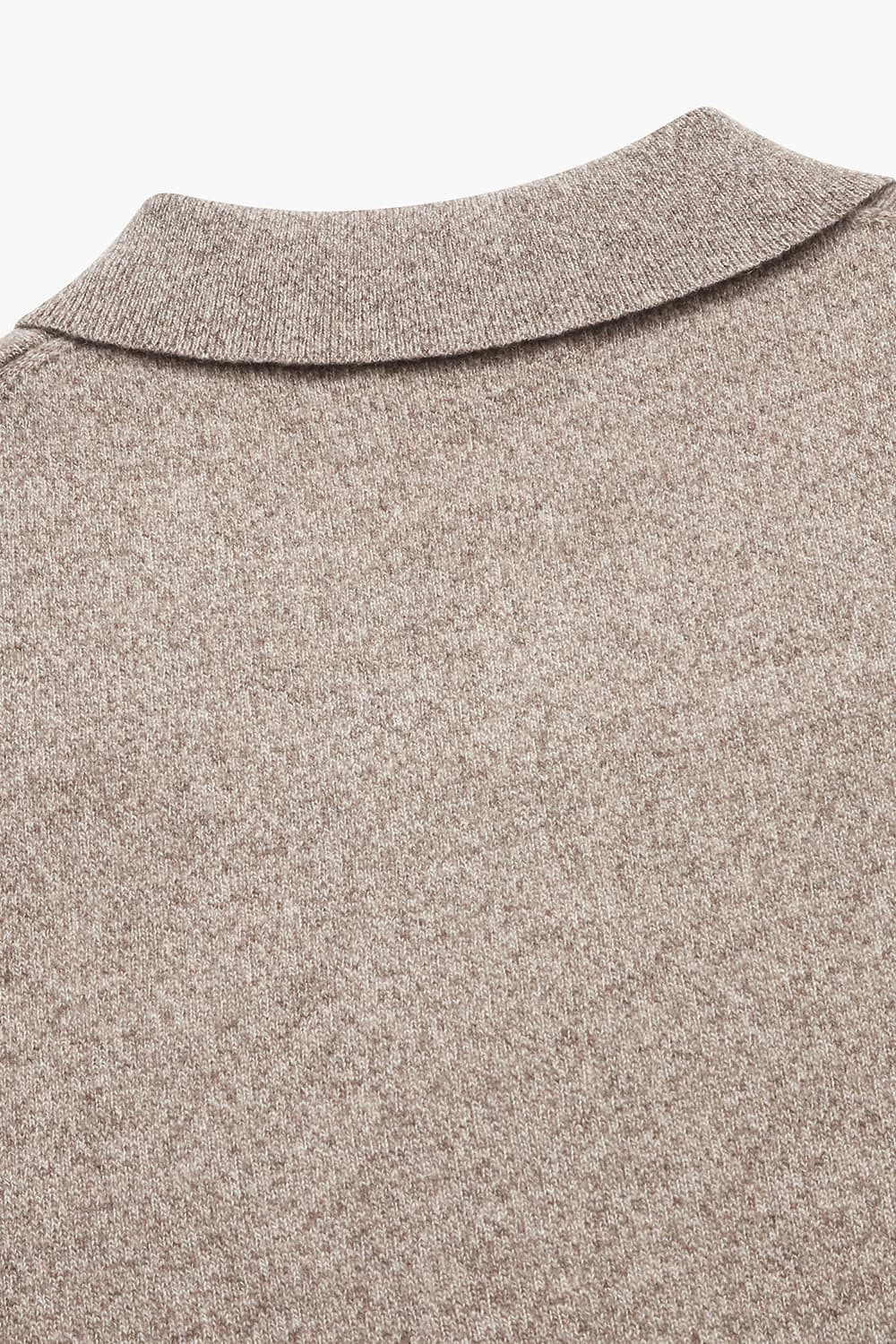 캐시미어 폴로 브라운 긴소매 니트