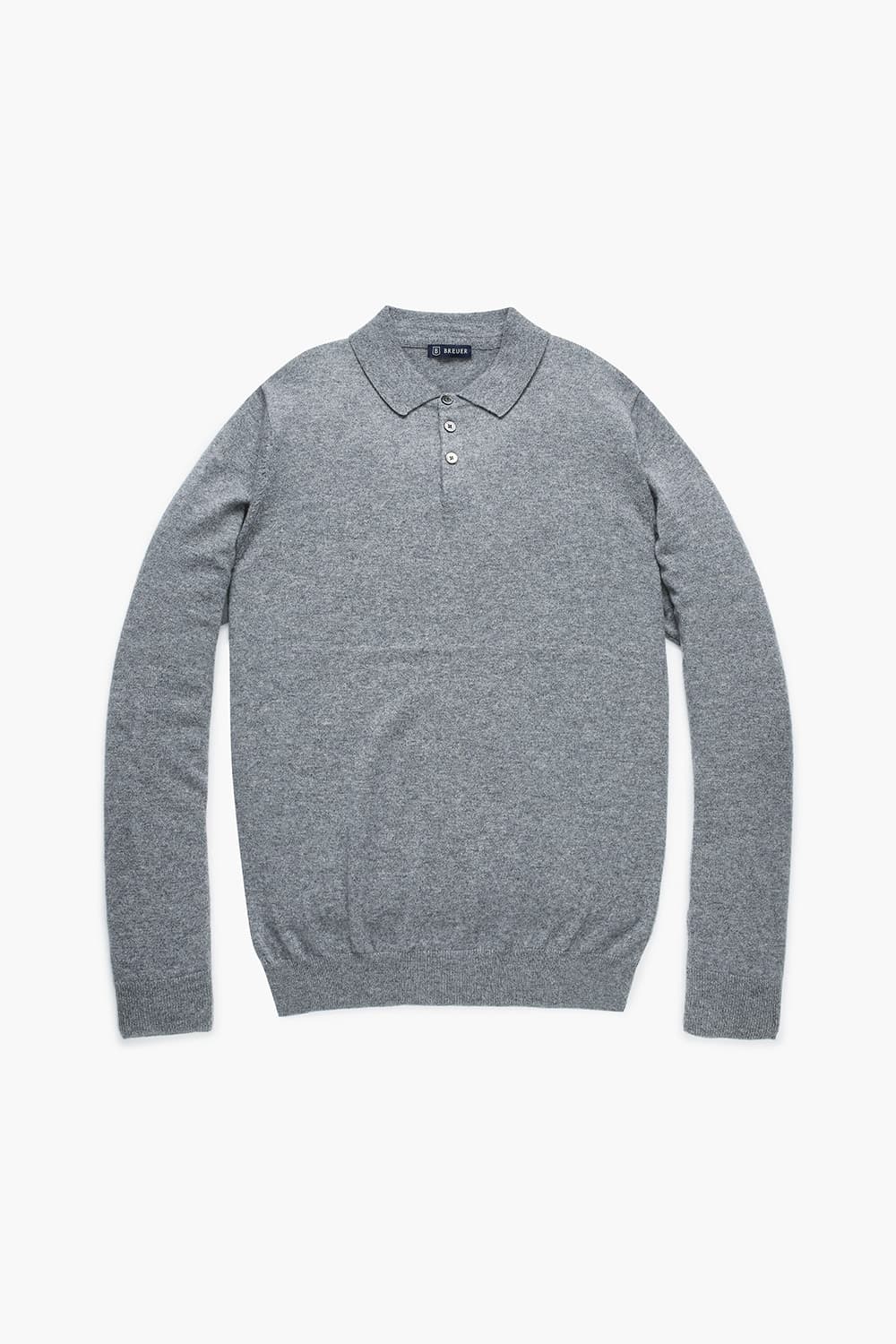 WS 캐시미어 폴로 802 그레이 긴소매 니트