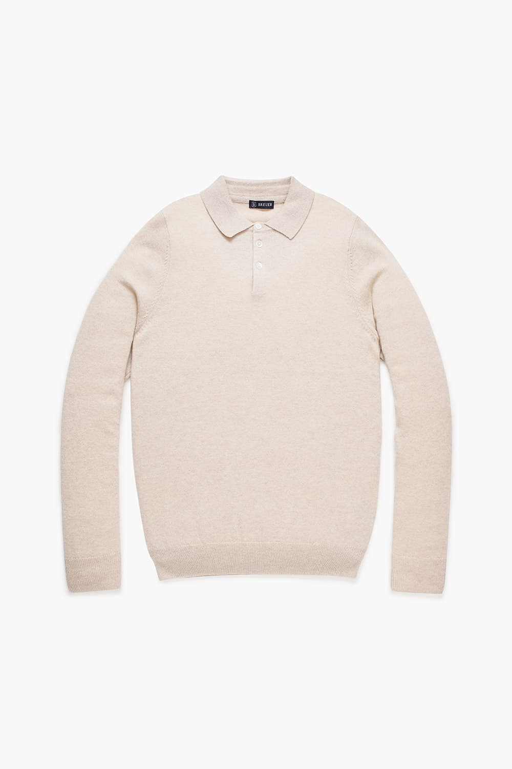 WS 캐시미어 폴로 802 라이트베이지 긴소매 니트