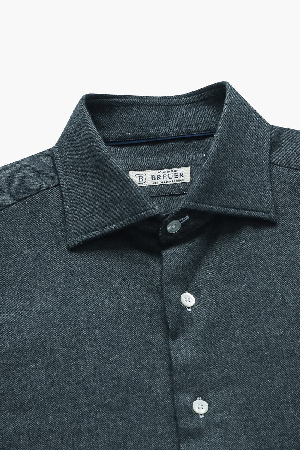 코튼 트윌 플란넬 304 차콜그레이 셔츠