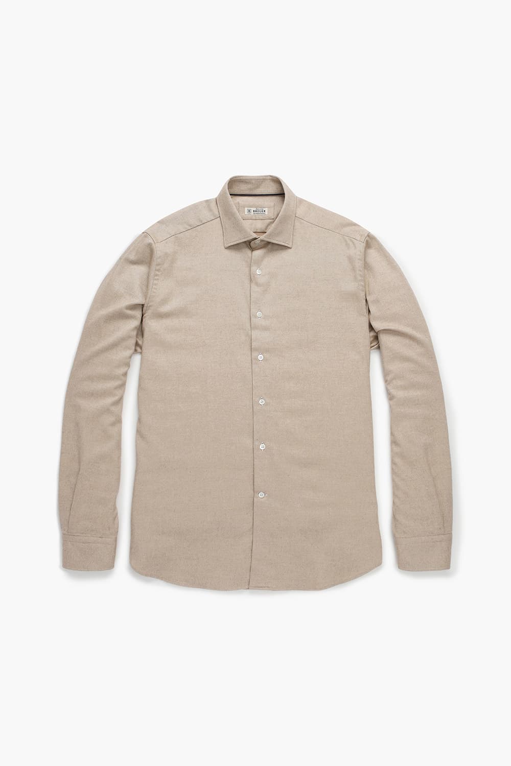 코튼 트윌 플란넬 304 라이트브라운 셔츠