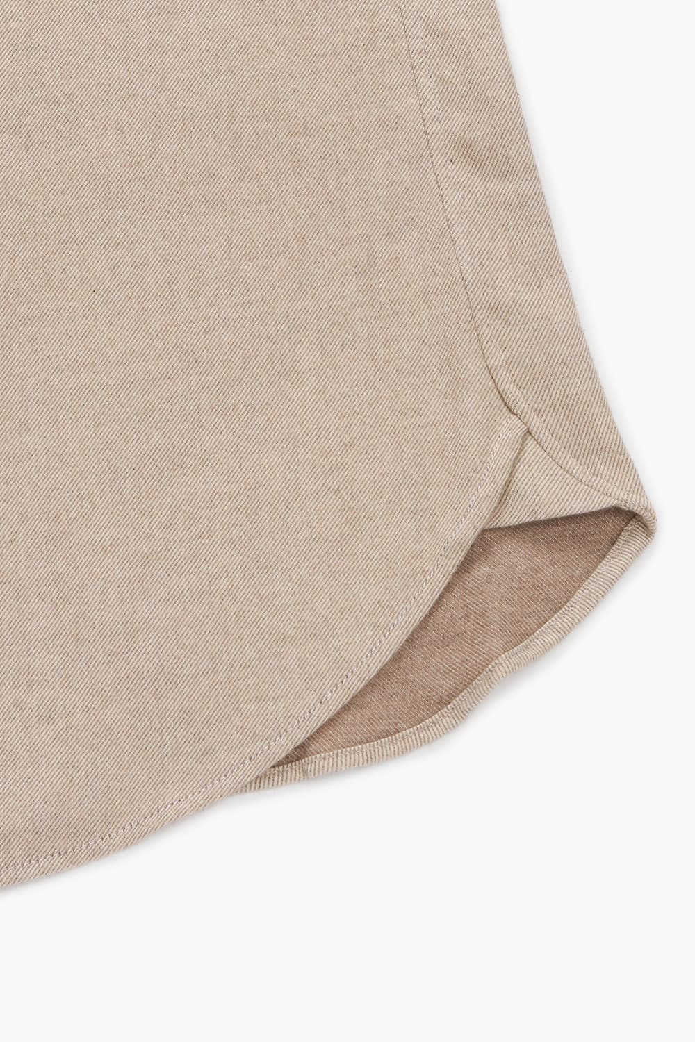 코튼 트윌 플란넬 304 라이트브라운 셔츠