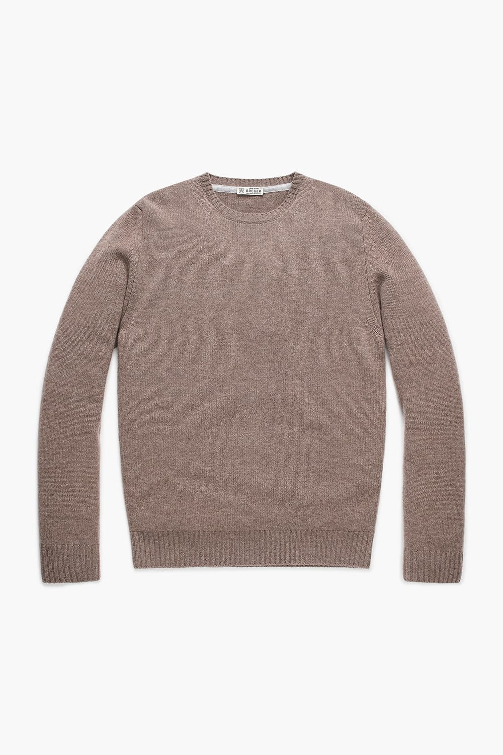 ROUND 울 크루넥 102 브라운 긴소매 니트