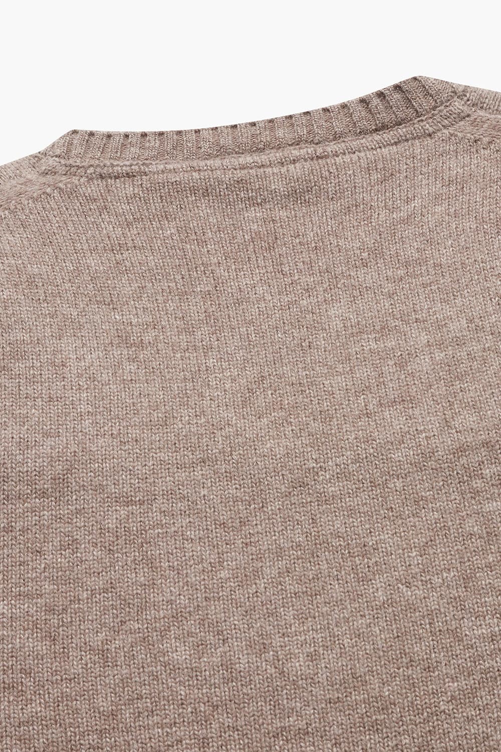 ROUND 울 크루넥 102 브라운 긴소매 니트