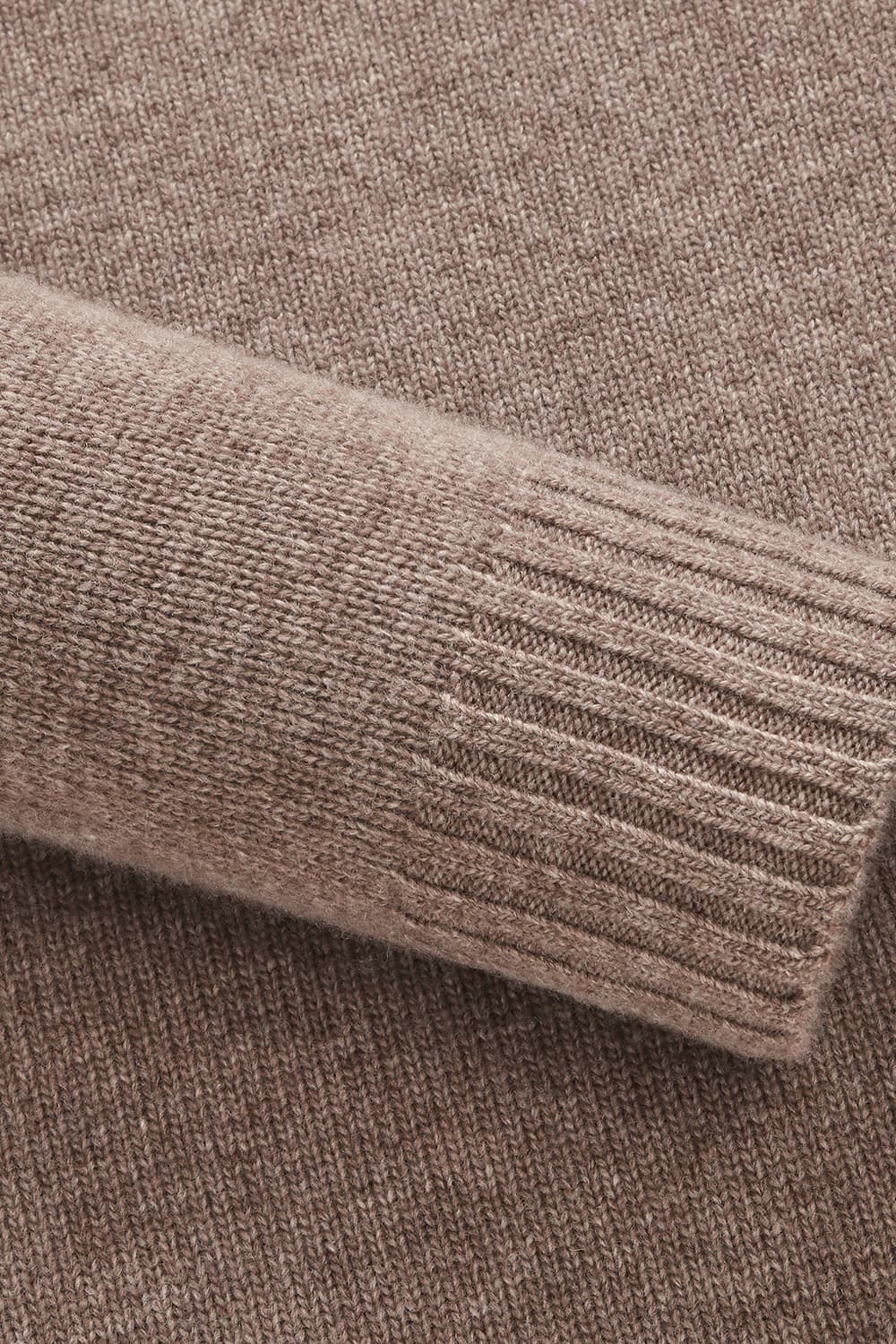 ROUND 울 크루넥 102 브라운 긴소매 니트