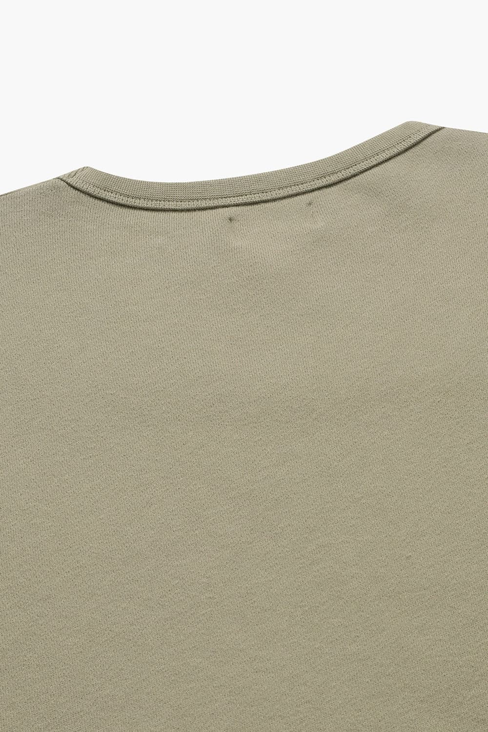 코튼 크루넥 102 라이트카키 긴소매 티셔츠