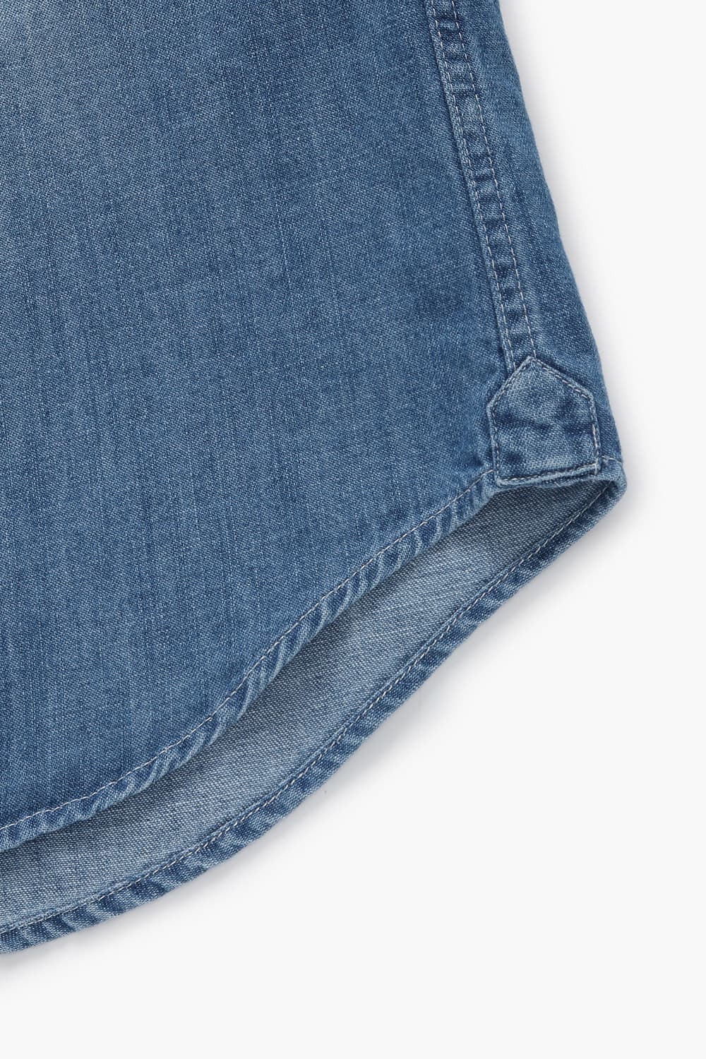 POCKET 중청 데님 버튼 다운 투 포켓 113 블루 셔츠