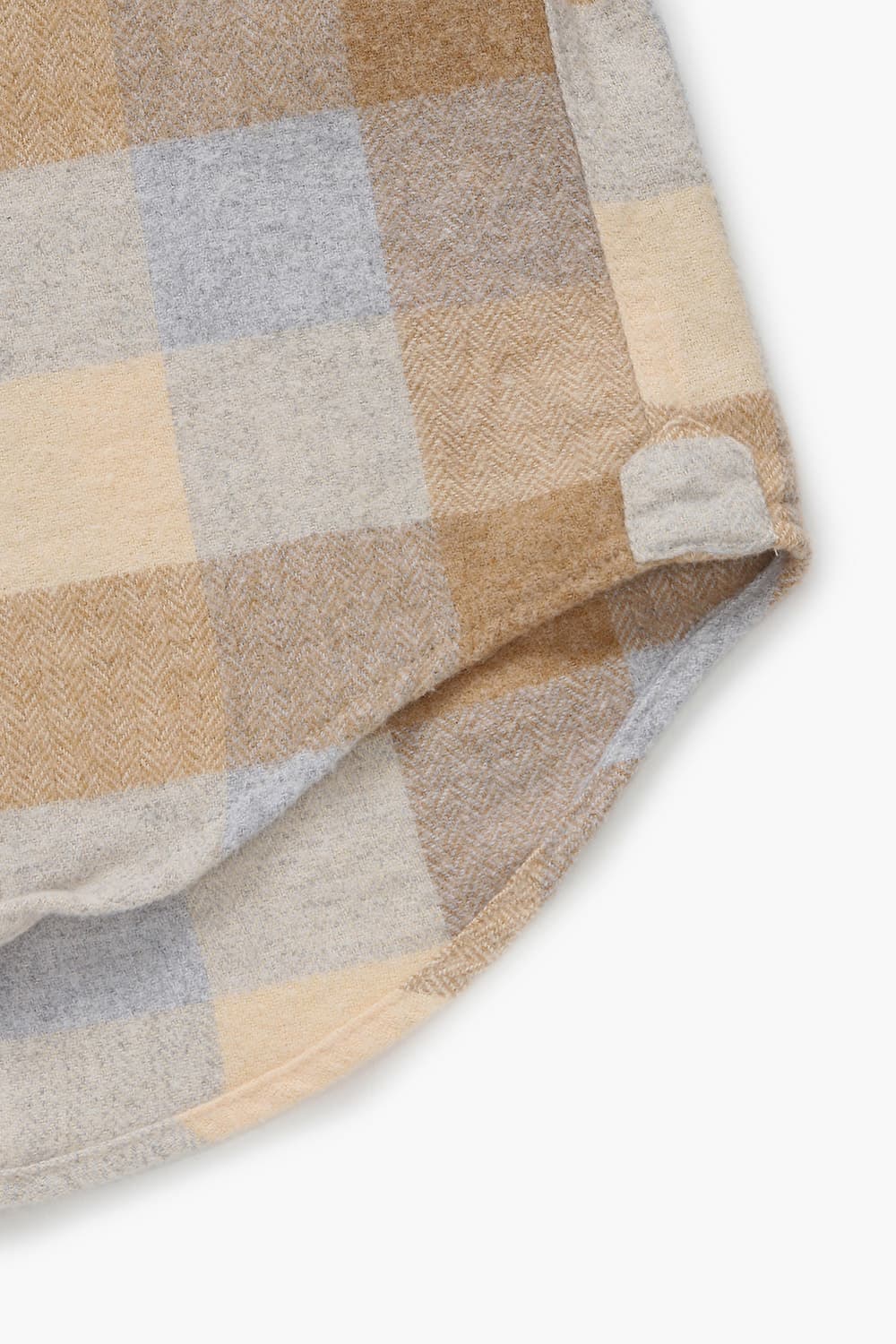 PAUL 코튼 플란넬 체크 포켓 104 브라운 셔츠