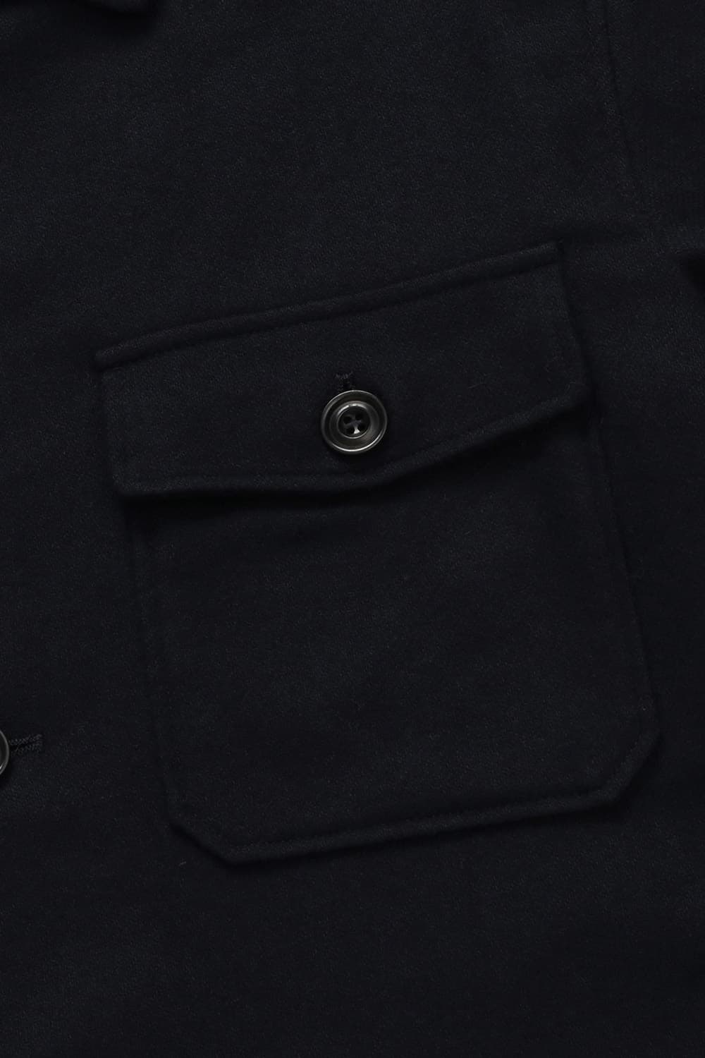 울 혼방 투 포켓 셔츠형 다크네이비 캐주얼 자켓