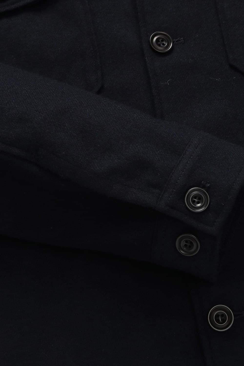 울 혼방 투 포켓 셔츠형 다크네이비 캐주얼 자켓