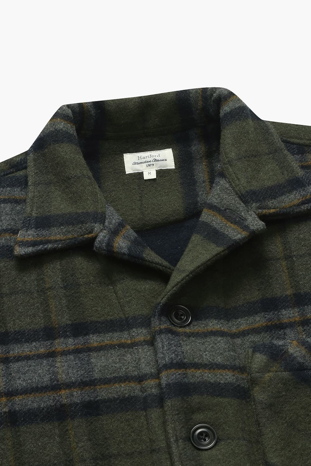 PERRY 울 타탄 체크 셔츠형 104 다크카키 캐주얼 자켓