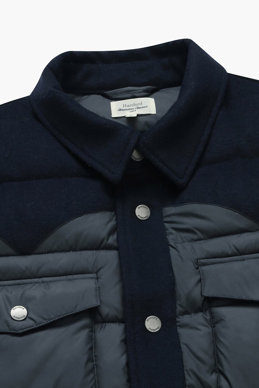 덕다운 투 포켓 102 다크네이비 패딩 점퍼