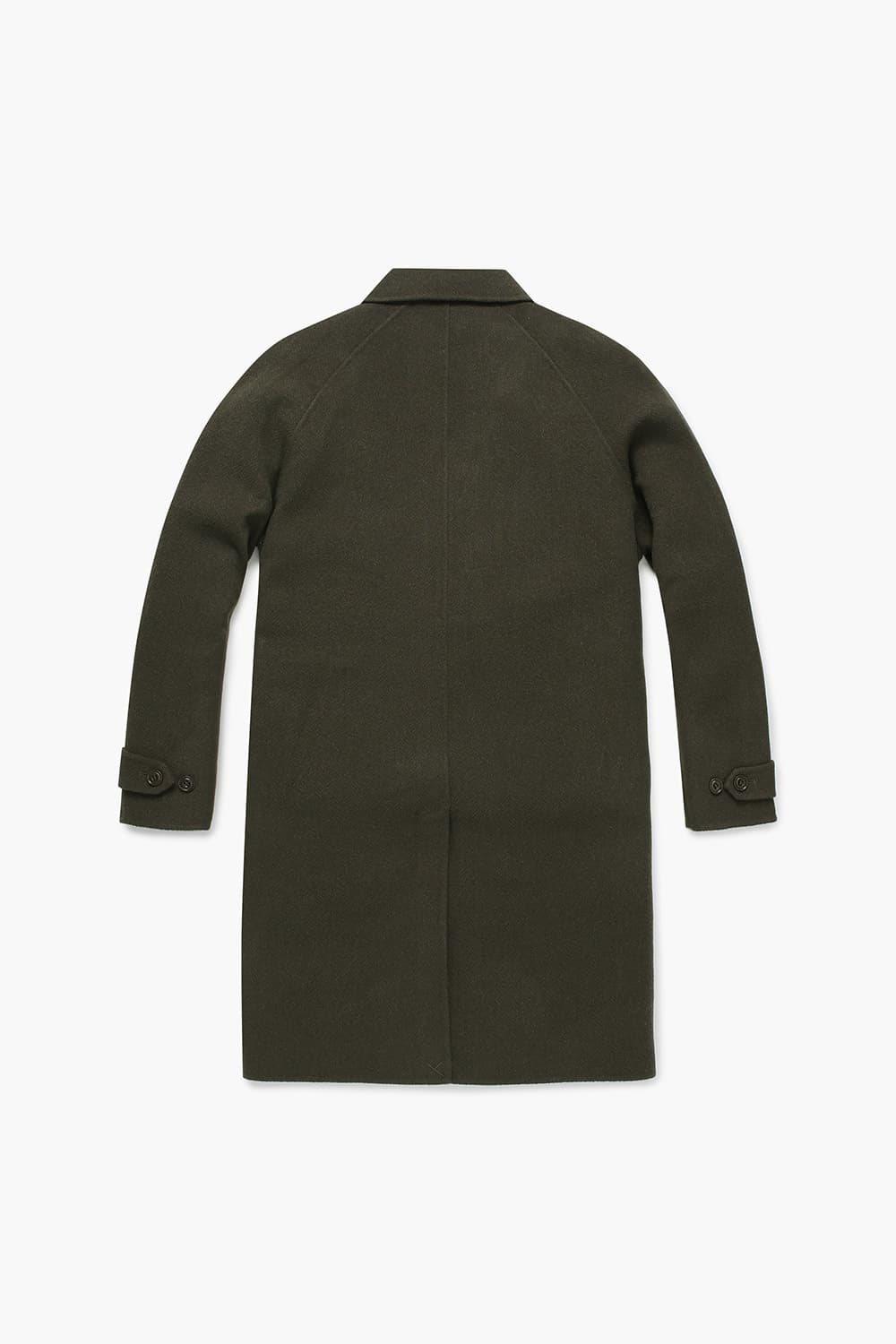 GRAIG 울 혼방 레글런 발마칸 101 다크카키 롱 코트