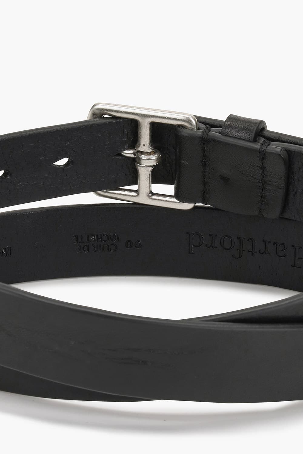 AUSTIN 소가죽 스퀘어 버클 캐주얼 정장 101 블랙 벨트