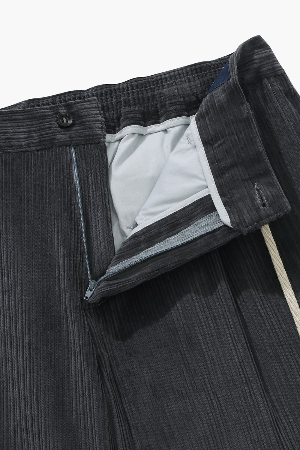 CASMIK 코튼 드로우스트링 코듀로이 세미와이드 팬츠 4FCARIBE142311