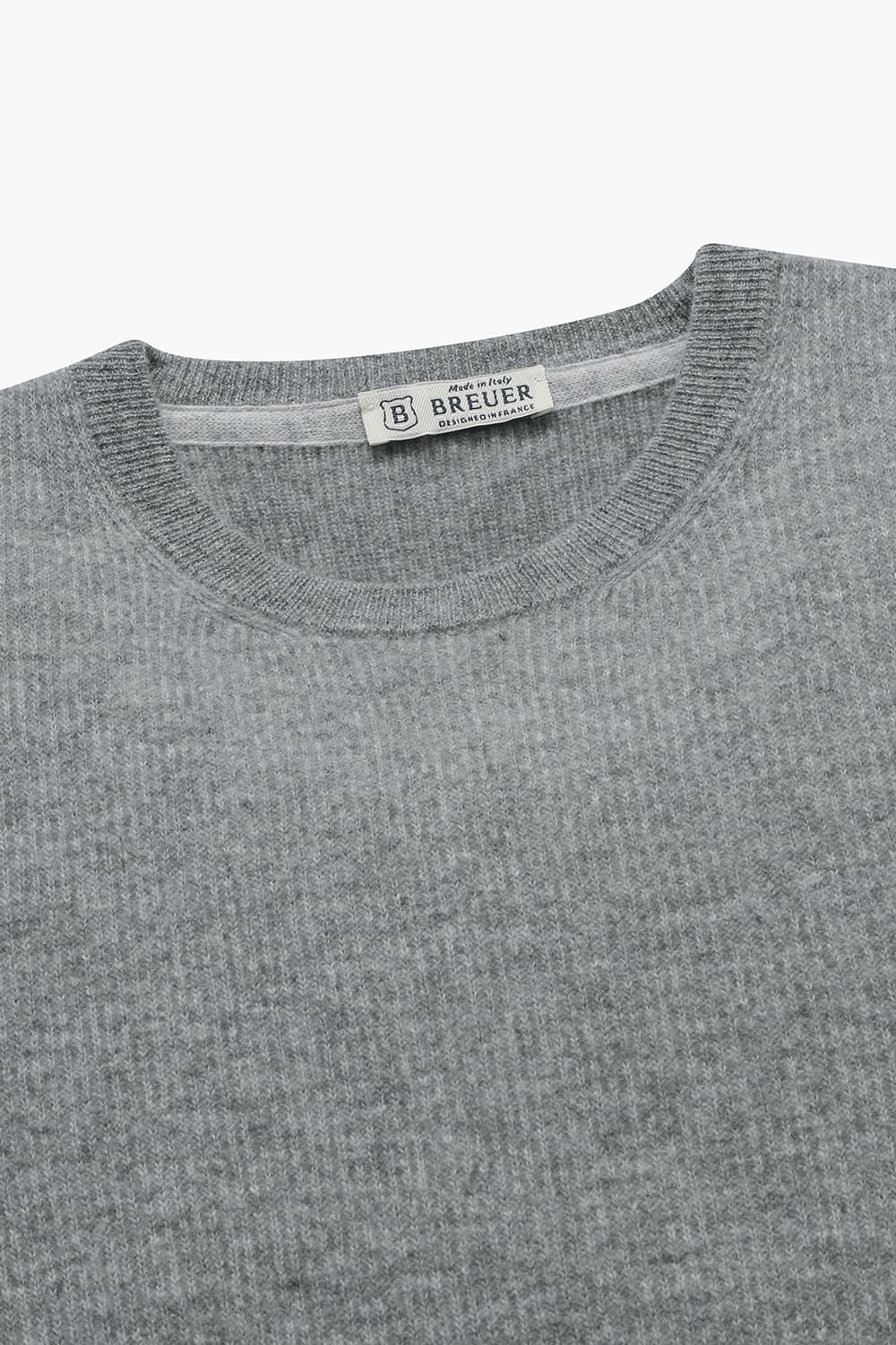 ROUND 울 크루넥 101 그레이 긴소매 니트