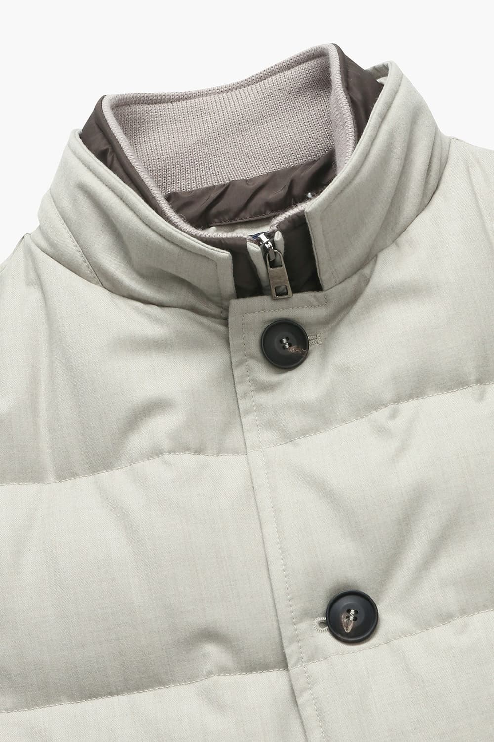 울 하이넥 숏 801 아이보리 패딩 점퍼