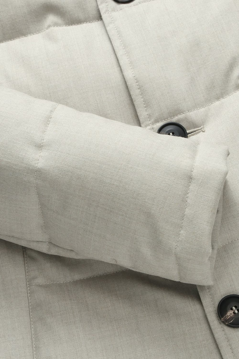 울 하이넥 숏 801 아이보리 패딩 점퍼