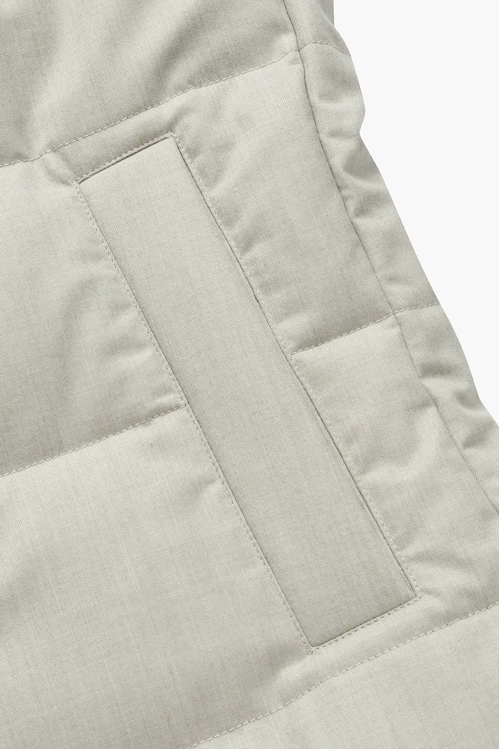 울 하이넥 숏 801 아이보리 패딩 점퍼