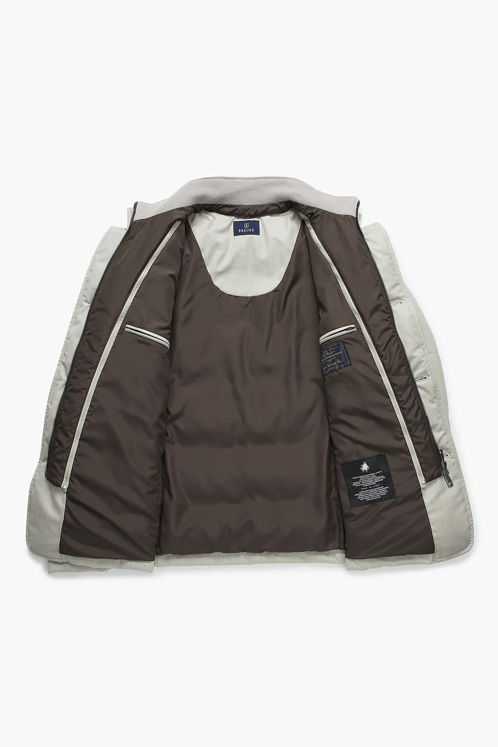 울 하이넥 숏 801 아이보리 패딩 점퍼