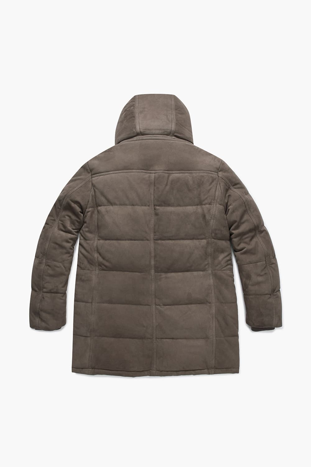 고트스킨 스웨이드 후드 롱 패딩 점퍼 75P118CAMOSCIO028