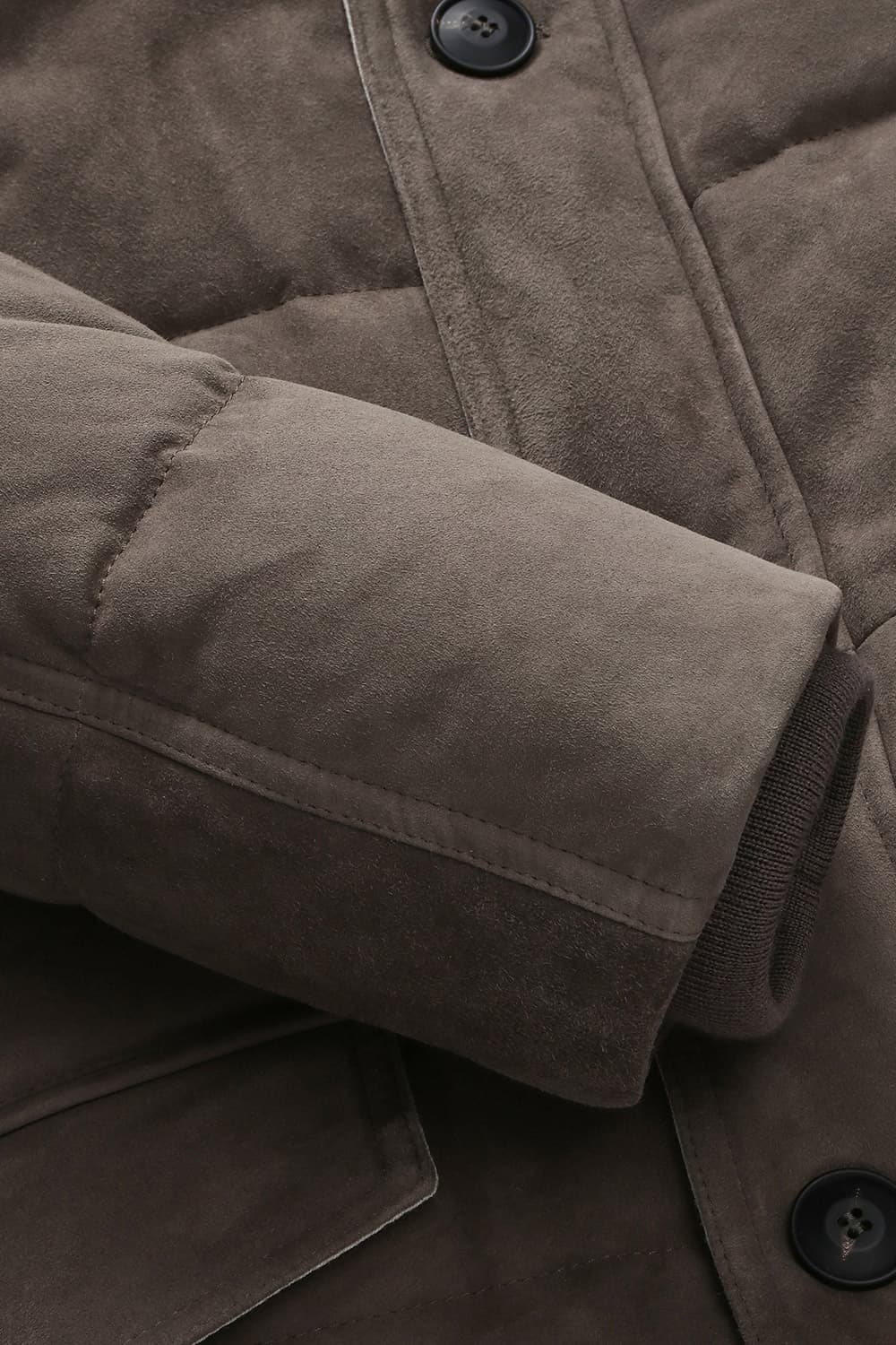 고트스킨 스웨이드 후드 롱 패딩 점퍼 75P118CAMOSCIO028